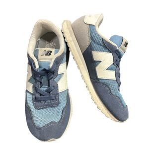 New Balance 237 Kids US 2 Blue Cream Retro Sneakers Boys Lace Up